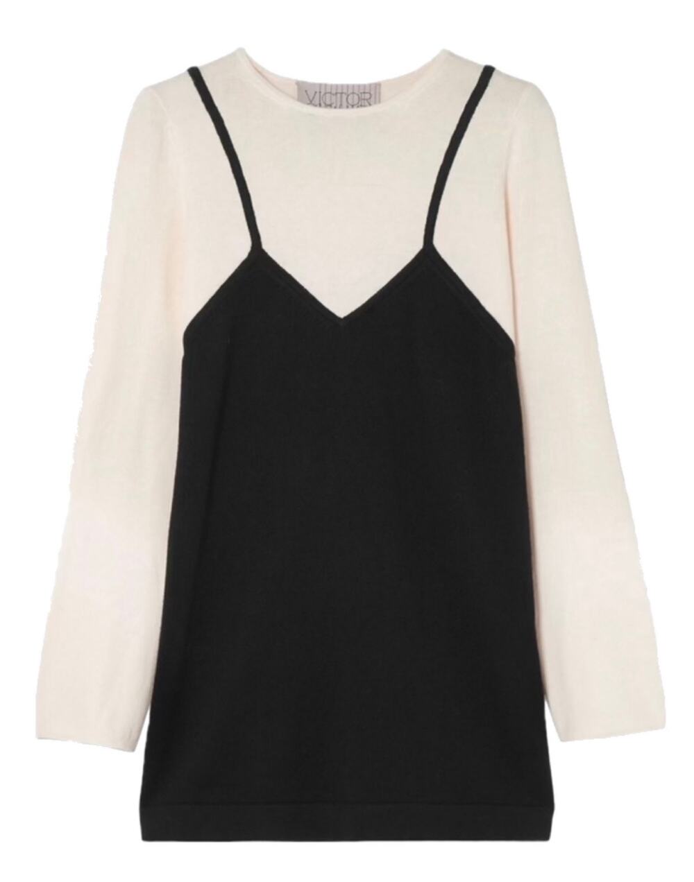 $510 Victor Glemaud Cotton Cashmere Blend Sweater Dress - M